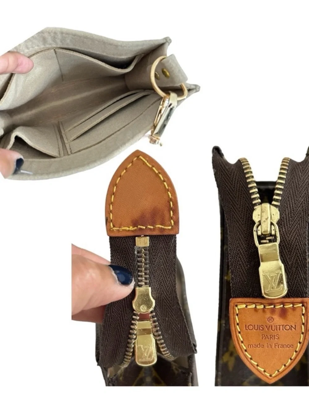 Vintage LOUIS VUITTON Monogram Toiletry 19 Pouch Clutch Bag Brown Authentic - Picture 3 of 9